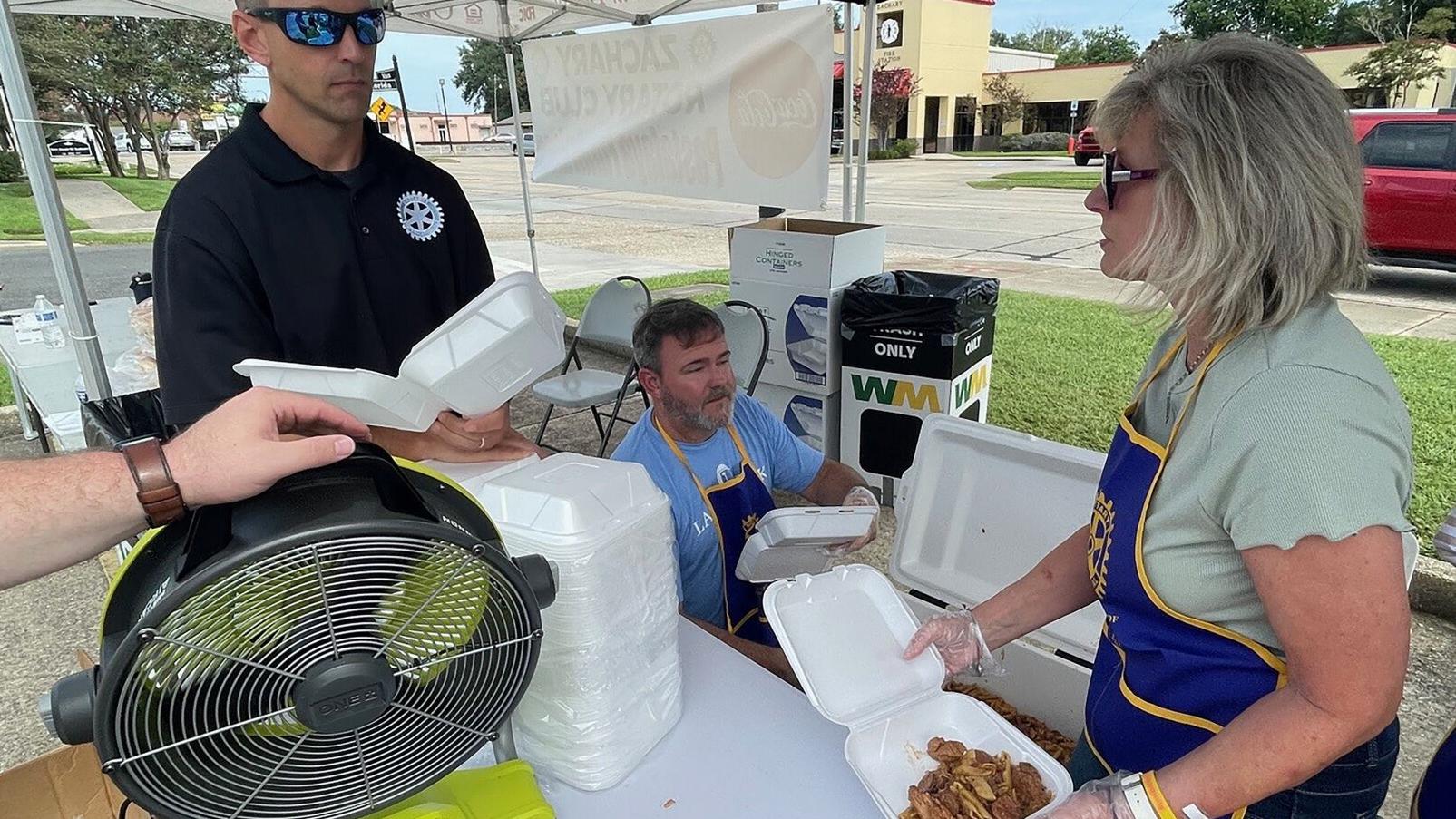 Zachary Rotary Club sells 250 pastalaya dinners